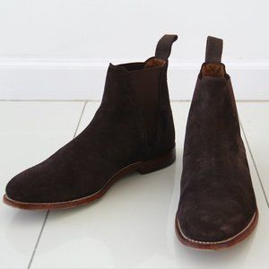 Grenson Men's Chocolate Suede Chelsea Boots 10US